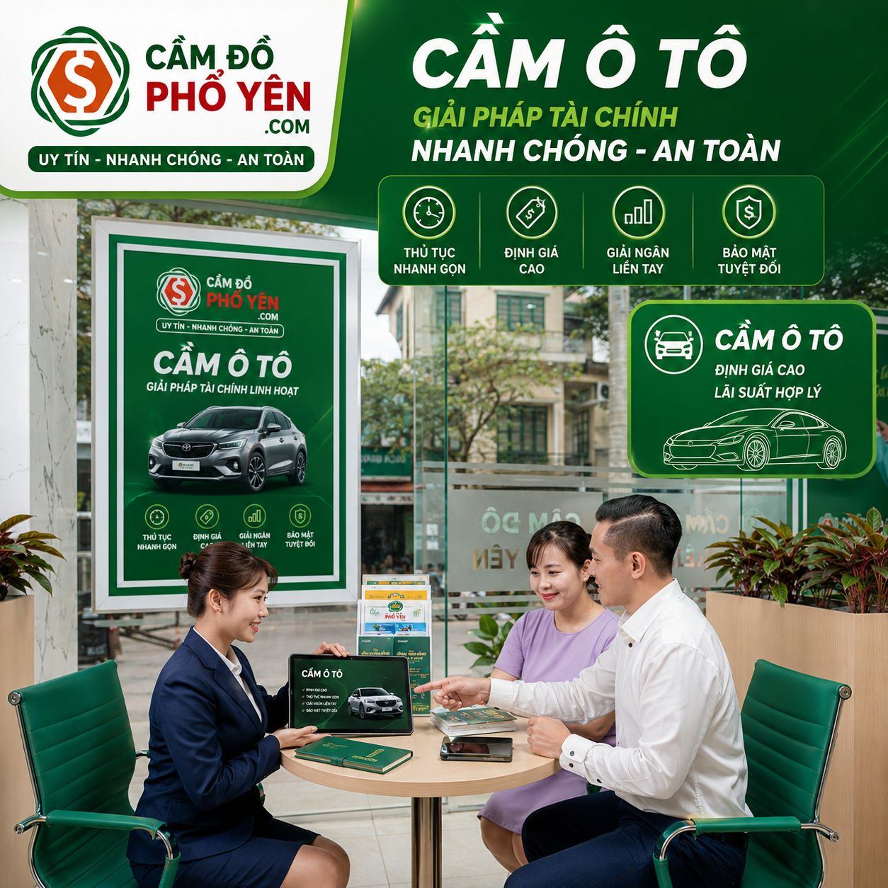Ưu điểm dịch vụ cầm xe ô tô tại Phổ Yên