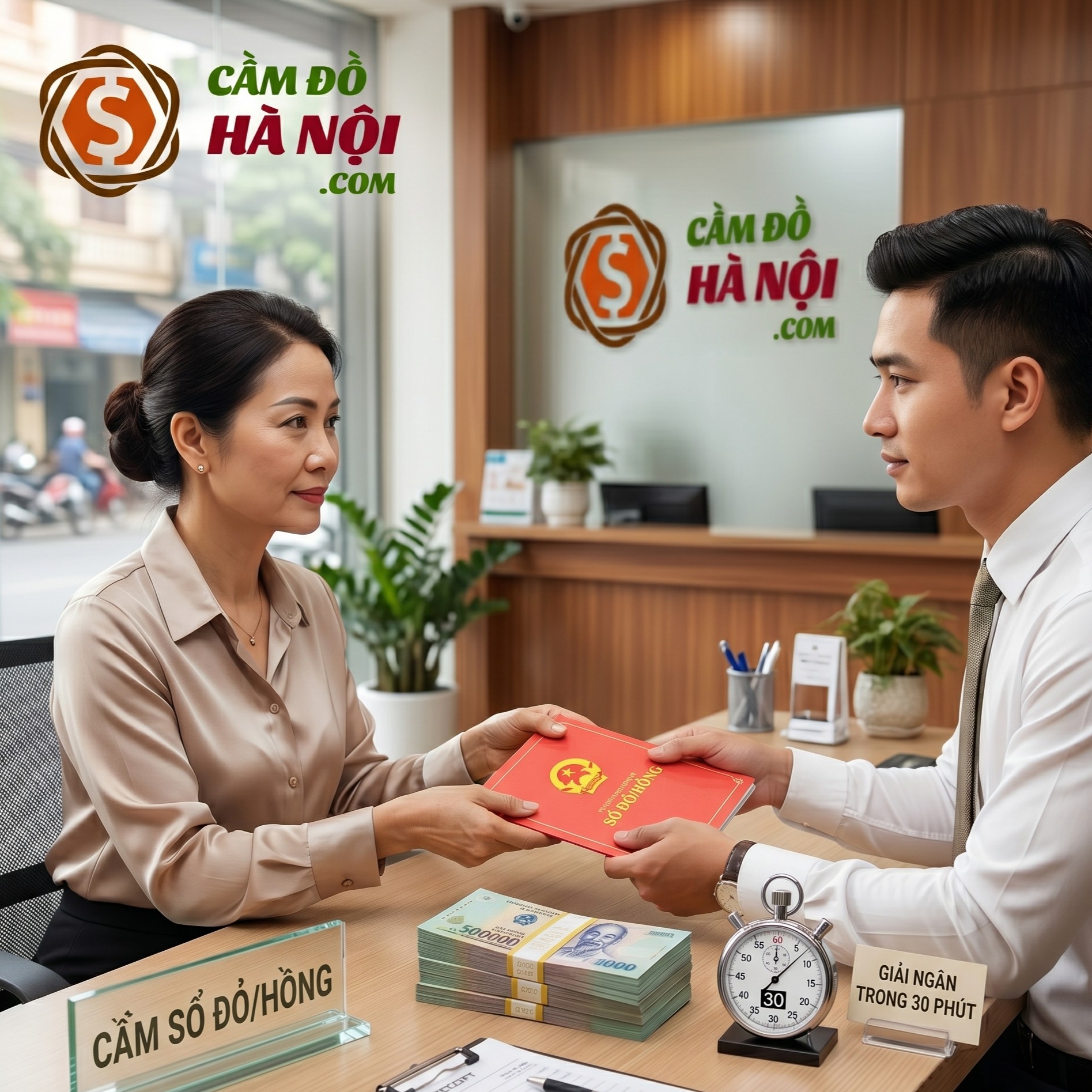 Cầm sổ đỏ tại Camdophoyen.com